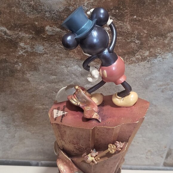 Walt Disney Mickey Mouse 100th Year Celebrating A Legacy Water Globe Statue - Picture 12 of 16